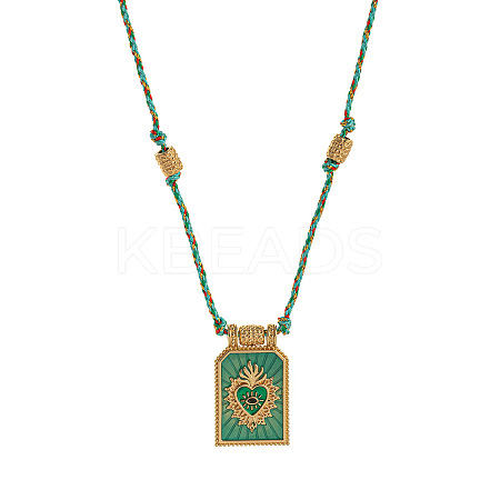 Brass and Enamel Pendant Necklaces FS-WG2CA9F-11-1