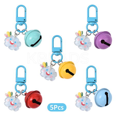 5Pcs Resin Pendant Decorations HJEW-YW00174-05-1