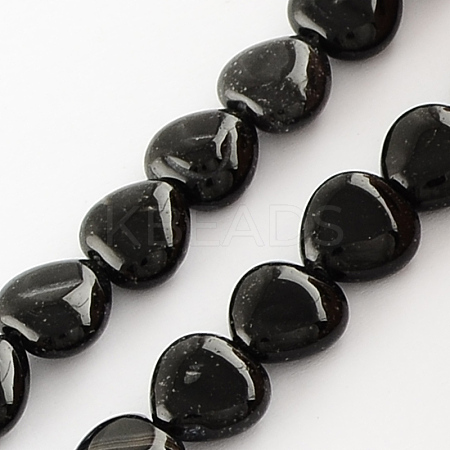 Dyed Natural Black Onyx Beads Strands G-R190-10-1