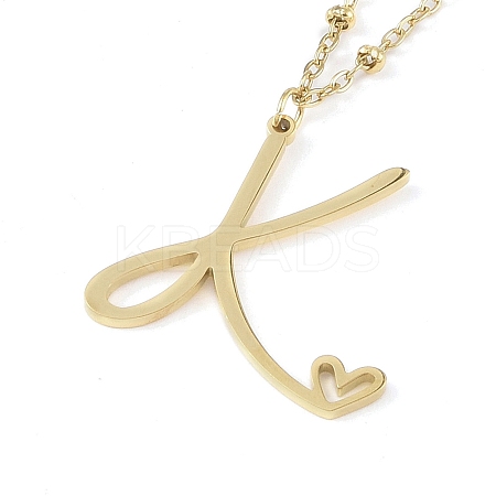 304 Stainless Steel Pendant Necklaces LS-NJEW-H029-02G-K-1