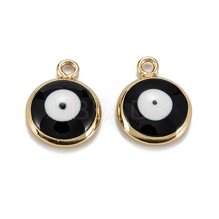 Brass Enamel Charms KK-C223-16G-05-1