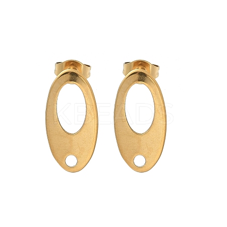 304 Stainless Steel Stud Earring Finding STAS-V015-29G-1