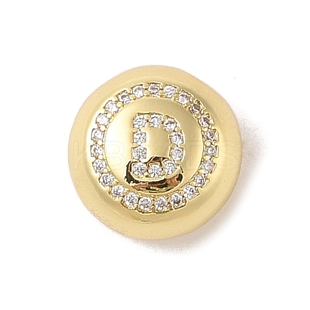 Rack Plating Brass & Cubic Zirconia Pendants KK-Z047-07G-D-RS-1