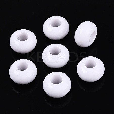 Opaque Acrylic European Large Hole Beads SACR-N019-03K-1