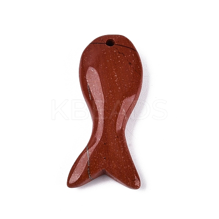Natural Red Jasper Pendants G-Q608-03B-1