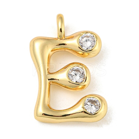 Rack Plating Brass Micro Pave Cubic Zirconia Pendants KK-A200-24G-E-1