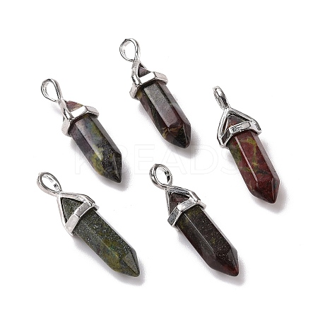 Natural Dragon Blood Pointed Pendants X-G-K329-48P-1