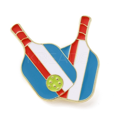Sports Theme Pickleball Paddle Charms Enamel Pins JEWB-B030-01B-1