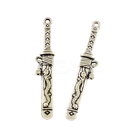 Tibetan Style Zinc Alloy Pendants TIBEP-R334-215AS-RS-1