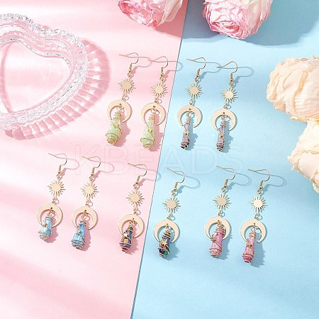 Natural Quartz Crystal Dangle Earrings EJEW-JE06409-1