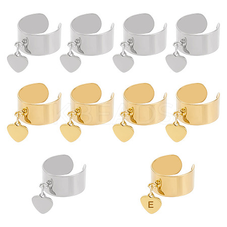 304 Stainless Steel Open Cuff Finger Rings RJEW-UN00012-1