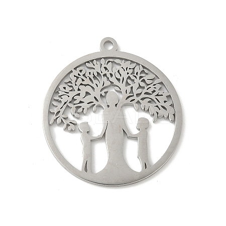 304 Stainless Steel Pendants STAS-V016-06P-1