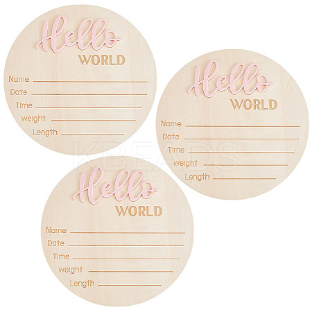 Wooden Baby Photo Props WOOD-WH0002-56A-1