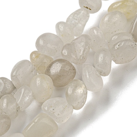 Natural White Jade Bead Strands G-F465-58-1