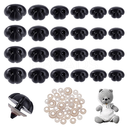 70 Bags 6 Styles Oval Resin Craft Nose DIY-GA0008-23A-1
