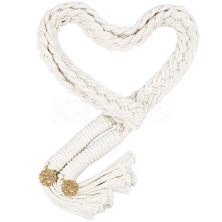 Macrame Cotton Cord Wrist Corsages for Wedding DIY-OC00004-1