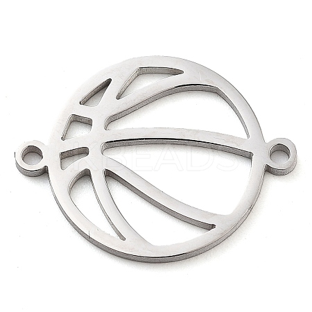 304 Stainless Steel Hollow Sport Ball Connector Charms LS-STAS-M076-11P-1