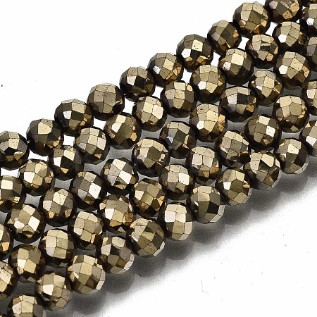 Electroplate Non-magnetic Synthetic Hematite Beads Strands G-T114-60B-02-1