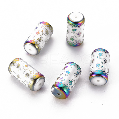 Electroplate Glass Beads EGLA-T009-18F-1