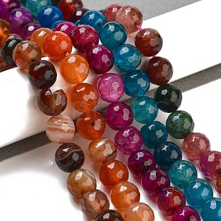 Natural Agate Beads Strands G-G703-10mm-M-1