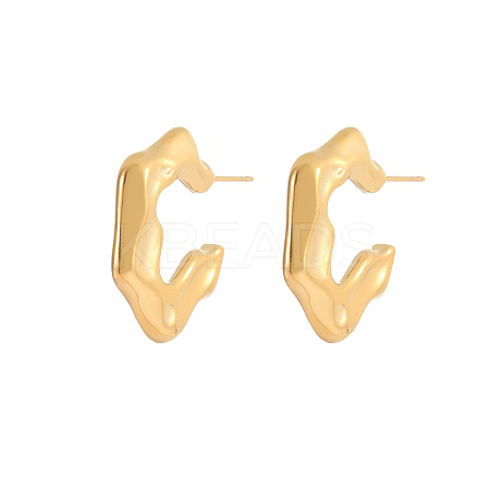 Elegant European Style 304 Stainless Steel Gold-Plated Women's Earrings WS1374-5-1