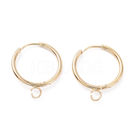 201 Stainless Steel Huggie Hoop Earring Findings STAS-P283-01O-G-1