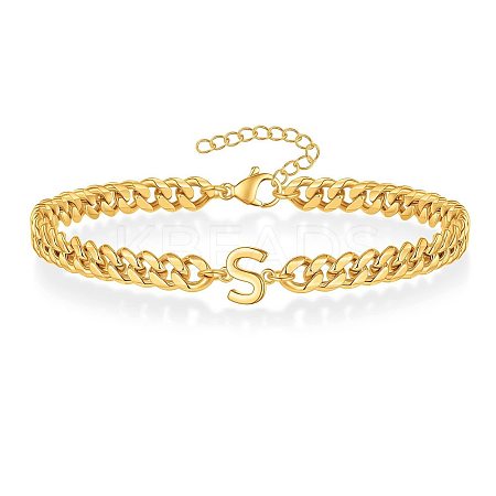 Letter 304 Stainless Steel Link Bracelets FS-WG7830E-18-1