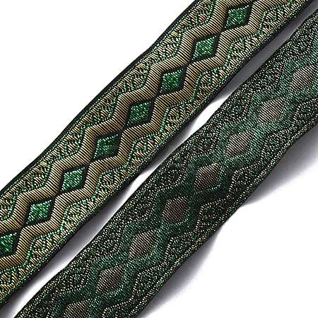 2 Rolls Ethnic Style Polyester Ribbon OCOR-GO0001-30B-1