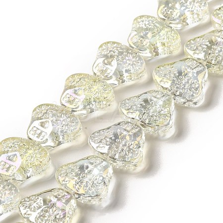 Transparent Electroplate Glass Beads Strands LS-EGLA-F158-FR01-1