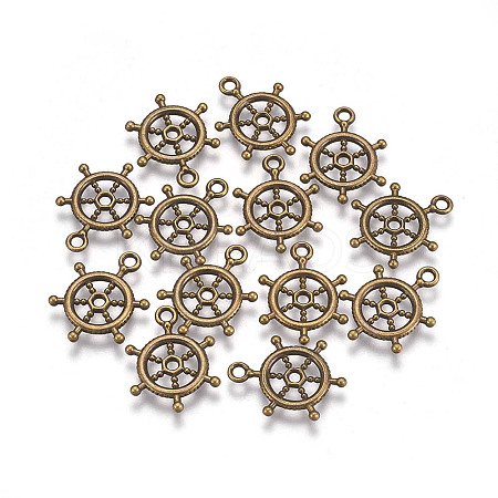 Tibetan Style Alloy Helm Pendants LS-X-TIBEP-S257-AB-FF-1