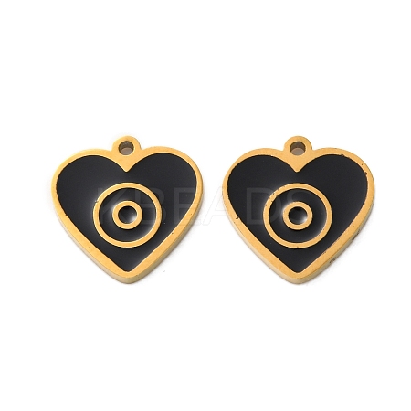 Ion Plating(IP) 304 Stainless Steel Enamel Charms STAS-M102-46G-1
