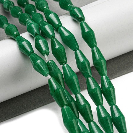 Natural White Jade(Dyed) Beads Strands G-A223-A07-01-1