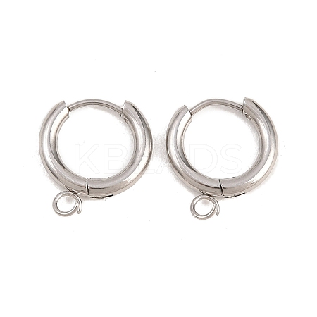 316 Stainless Steel Huggie Hoop Earring Findings EJEW-B158-01B-P-1