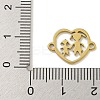 Ion Plating(IP) Mother's Day 201 Stainless Steel Hollow Connector Charms STAS-S146-02G-3
