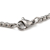 201 Stainless Steel Enamel Guitar Pendant Box Chain Necklaces NJEW-M076-01P-03-3