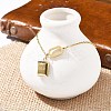 304 Stainless Steel Cable Chains Charm Bracelets for Women BJEW-U021-11G-2