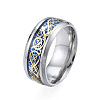 Non-Tarnish Bling 201 Stainless Steel Plain Band Ring for Women RJEW-N043-02P-1