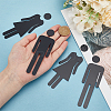 Acrylic TOILET Sign Stickers DIY-WH0569-66A-02-3