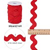 10 Yards Polyester Wavy Fringe Trim Ribbon OCOR-GF0002-49C-2