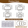 40Pcs 4 Styles Iron D Rings IFIN-SP0001-22P-2