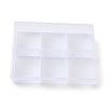 6 Grids Transparent Plastic Jewelry Trays CON-K002-02A-2