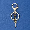 304 Stainless Steel Initial Letter Key Charm Keychains KEYC-YW00004-23-2