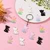 20Pcs 4 Colors Resin Pendants RESI-YW0004-14-4