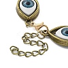 Retro Eye Alloy & Resin Link Bracelets for Women BJEW-G705-01AB-3
