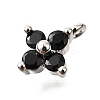 Brass Micro Pave Cubic Zirconia Pendants KK-D356-07F-P-2