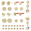 4Pcs Iron Stud Earring with 4Pcs Alloy Stud Earring Finding with 2Pcs Iron Stud Earring Findings with 2Pcs Alloy Stud Earring Finding with 50Pcs Iron Ear Nuts FIND-YW0005-48-1