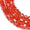 Transparent Electroplate Glass Beads Strands LS-GLAA-F029-4mm-A14-3