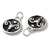 304 Stainless Steel Enamel Pendants STAS-A080-43P-03-2