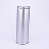 Tea Tin Canister with Airtight Double Lids CON-WH0074-19MS-B-1