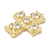 Rack Plating Brass Micro Pave Cubic Zirconia Pendants KK-L224-014G-2